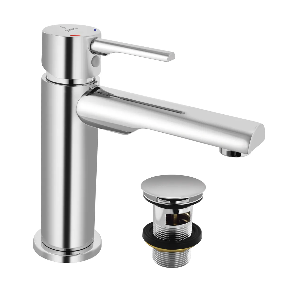 Jaquar Florentine Chrome Prime Mono Basin Mixer Includes Compatible click clack waste in Chrome