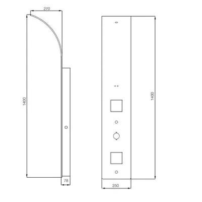 Jaquar Curve Neo Shower Wall Panel White Almunium Finish in White Gloss - photograph 4