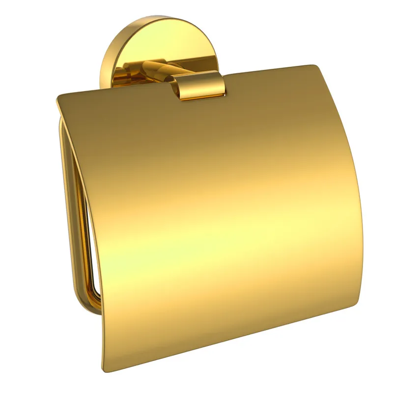 Jaquar Gold Bright PVD Continental Toilet Paper Holder in Gold Bright