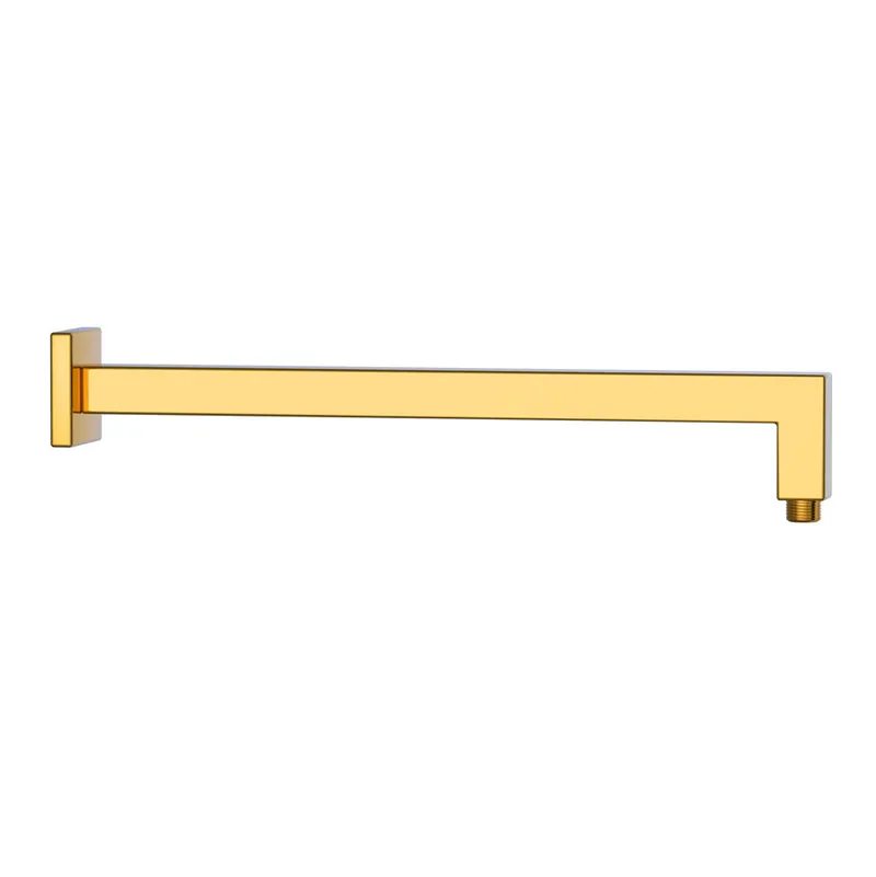 Jaquar Gold Bright PVD Kubix Prime Square Shower Arm (400mm) in Gold Bright