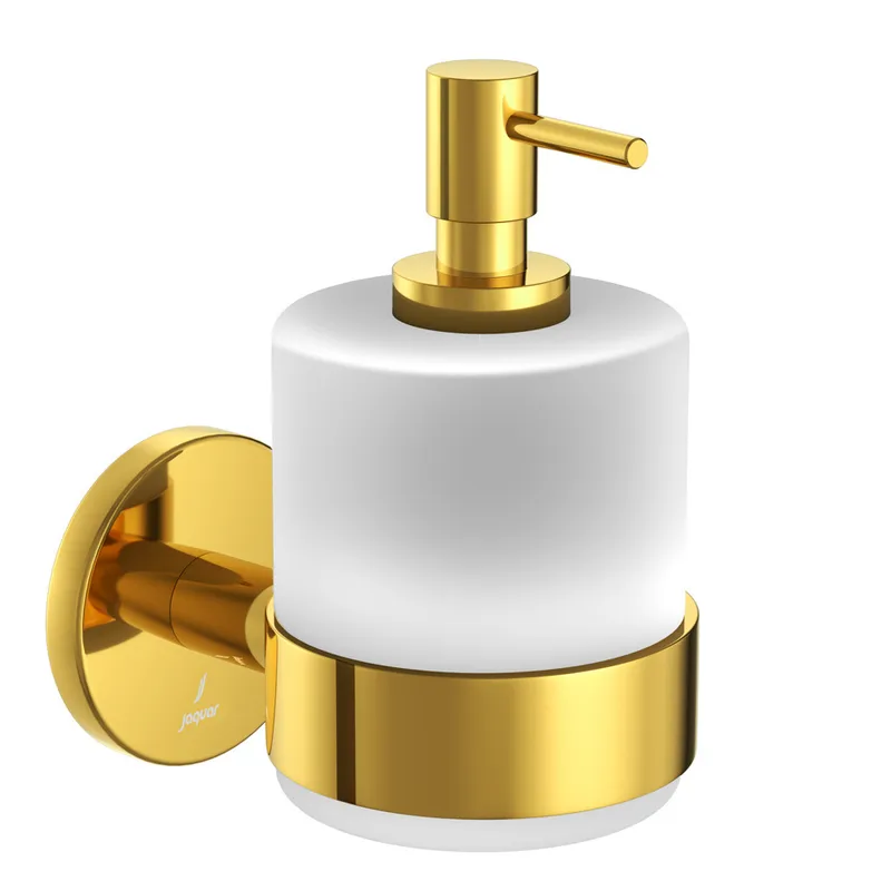 Jaquar Gold Bright PVD Soap Dispenser With Glass Bottle in Gold Bright