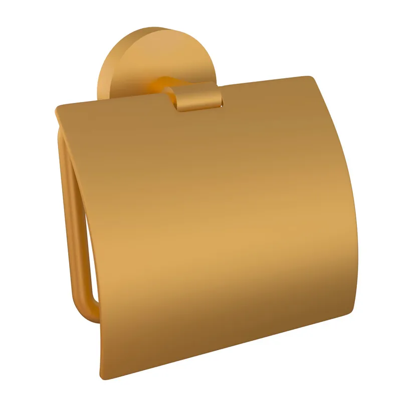 Jaquar Gold Matt PVD Continental Toilet Paper Holder in Gold Matt