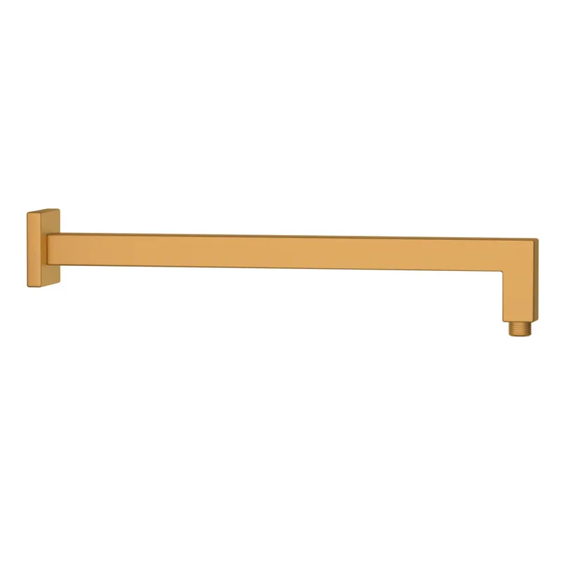 Jaquar Gold Matt PVD Kubix Prime Square Shower Arm (400mm) in Gold Matt