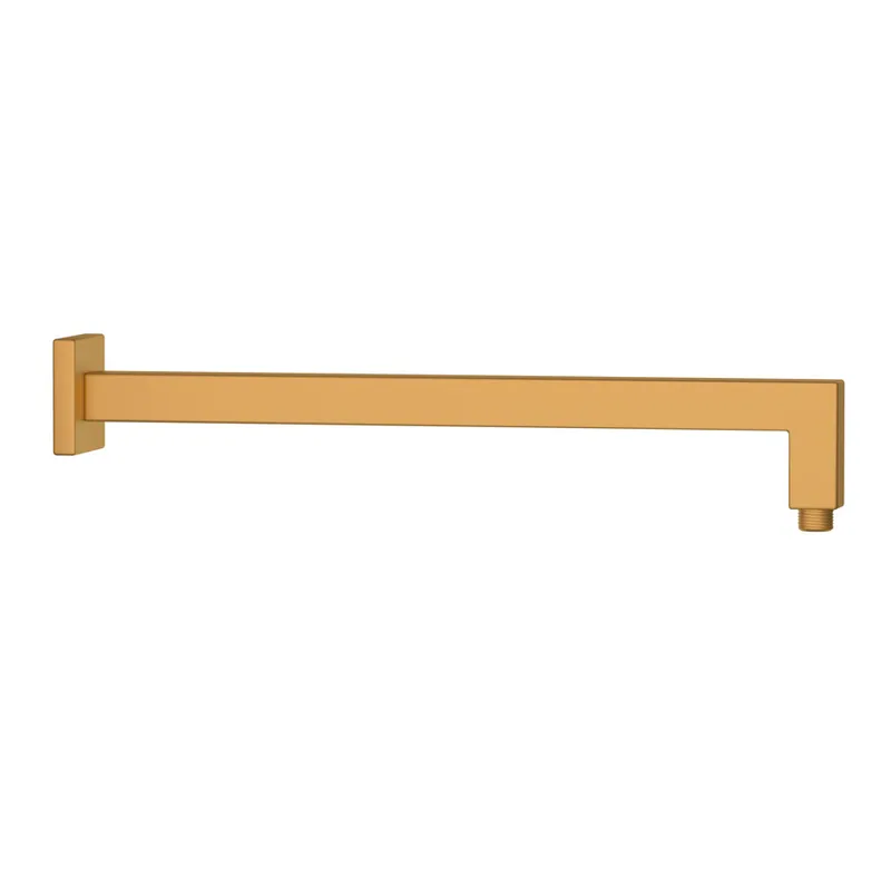 Jaquar Gold Matt PVD Kubix Prime Square Shower Arm (600mm) in Gold Matt