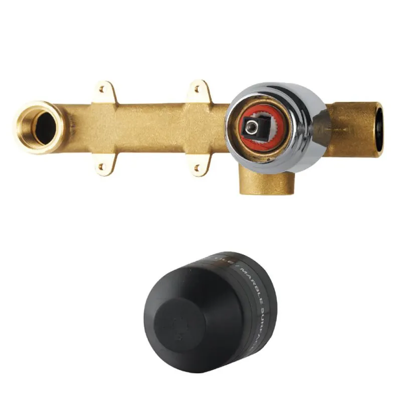 Jaquar In-wall Body of 2 Hole Wall Mounted Basin Mixer in Raw Brass (concealed)