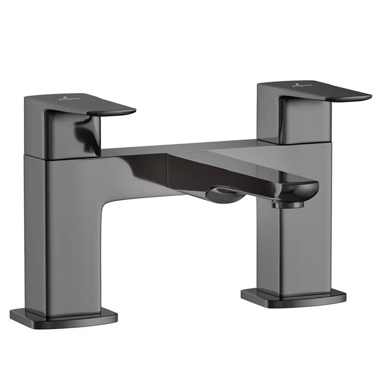 Jaquar Kubix Black Chrome Prime 2 Hole H Type Bath Filler in Black Chrome