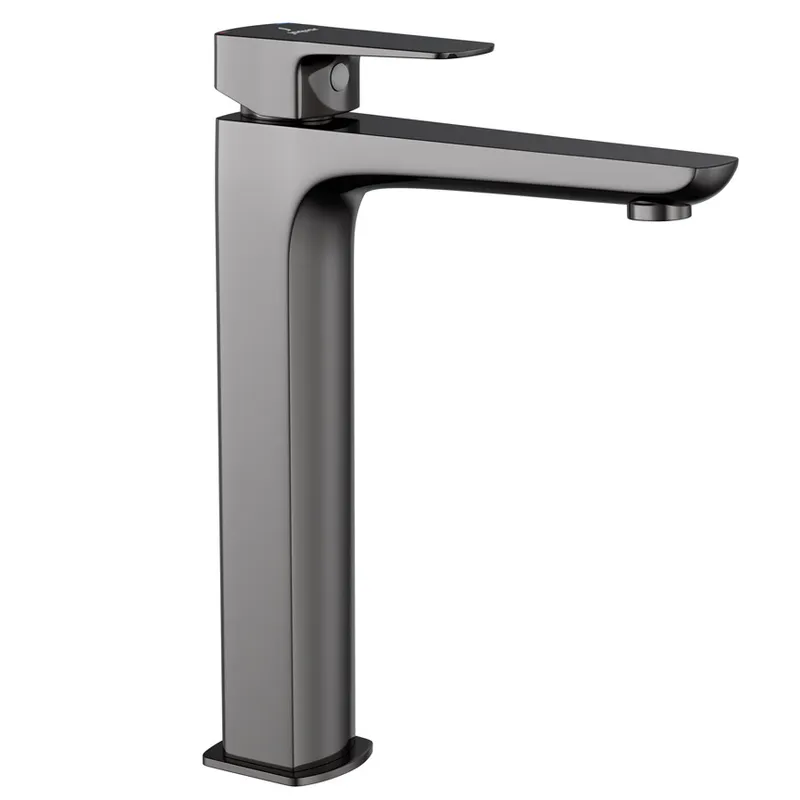 Jaquar Kubix Black Chrome Prime Extended Mono Basin Mixer in Black Chrome