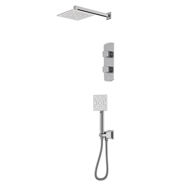 Jaquar Kubix Prime Chrome Combo of Aquamax Thermostatic Shower mixer in Chrome