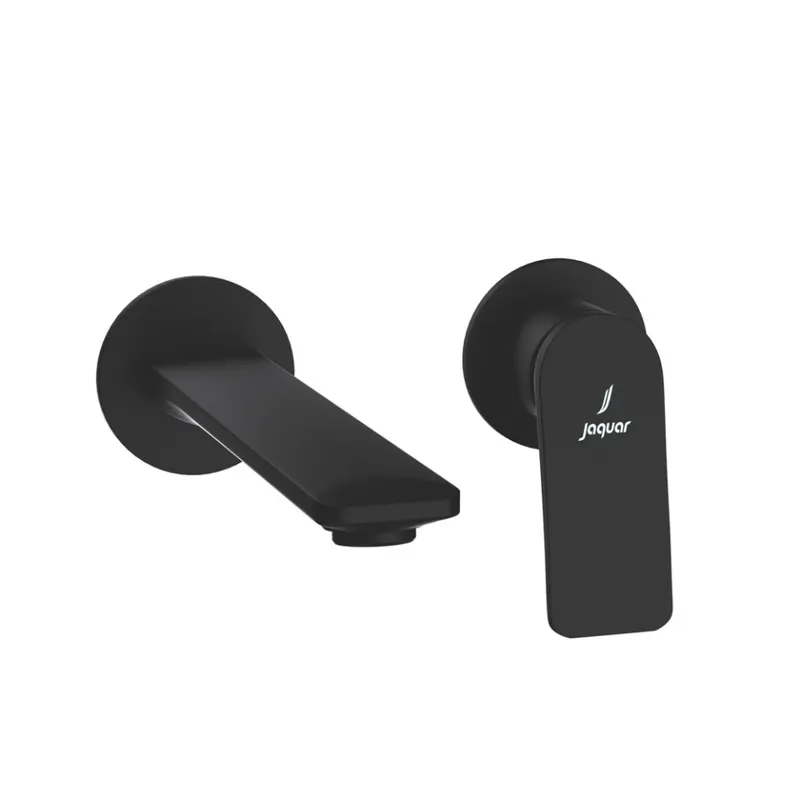 Jaquar Laguna Black Matt Exposed Parts kit of Single Lever Basin Mixer Wall Mounted in Black Matt