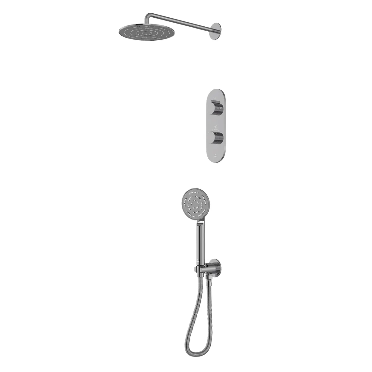 Jaquar Laguna Chrome Combo of Aquamax Thermostatic Shower mixer in Chrome