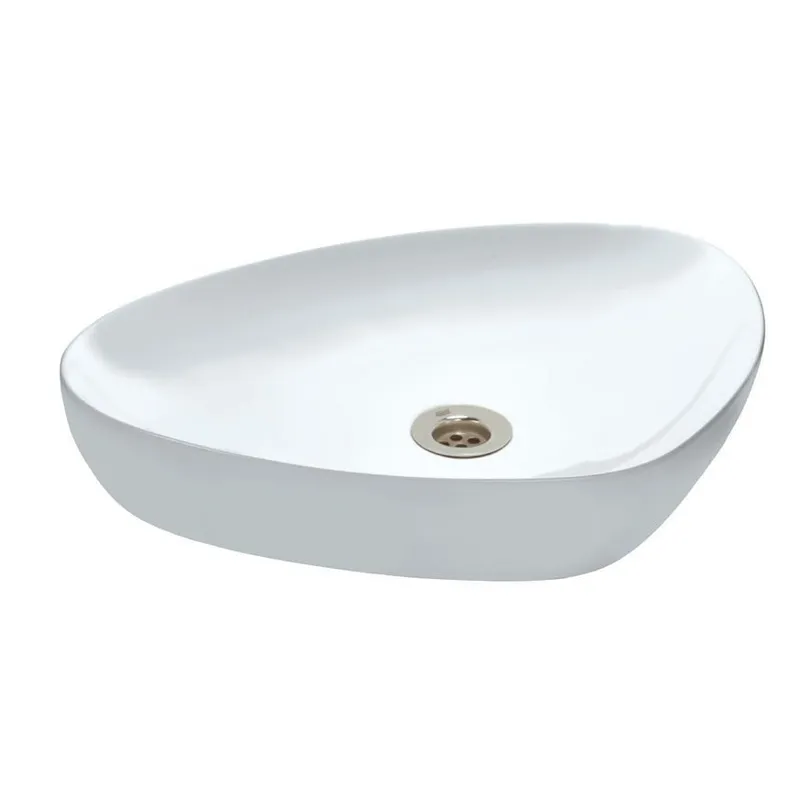 Jaquar Lyric White Thin Rim Table Top Basin 600x410mm in White Gloss