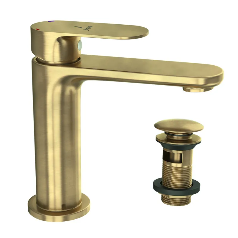 Jaquar Opal Antique Bronze Prime Mono Basin Mixer Includes Compatible click clack waste in Antique Bronze