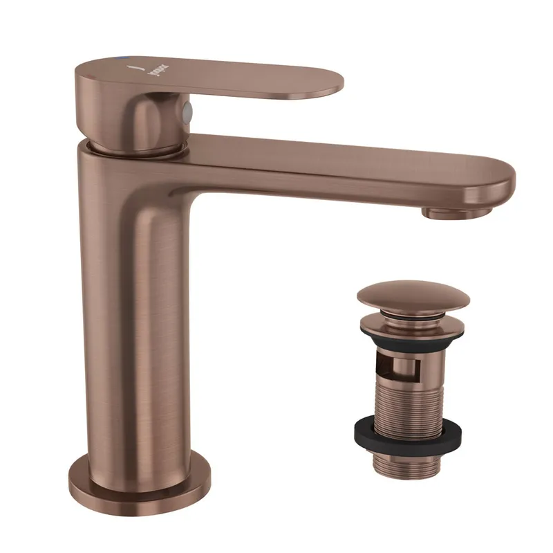 Jaquar Opal Antique Copper Prime Mono Basin Mixer Includes Compatible click clack waste in Antique Copper