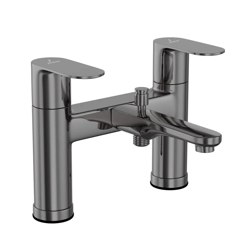 Jaquar Opal Black Chrome Black Chrome Prime H-Type Bath & Shower Mixer in Black Chrome