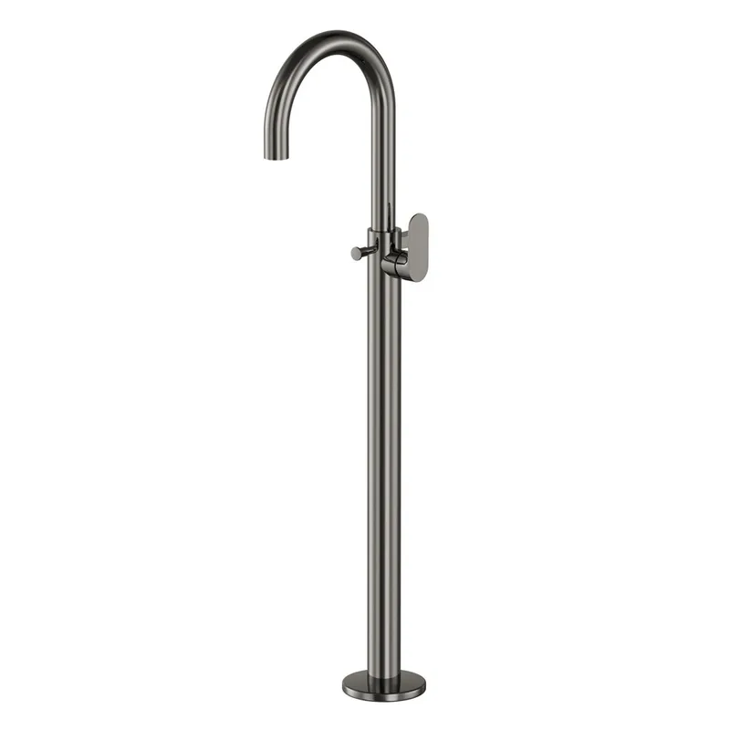 Jaquar Opal Black Chrome Prime Floor-Mounted Single Lever Bath Mixer in Black Chrome