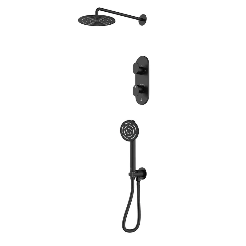 Jaquar Opal Prime Black Matt Combo of Aquamax Thermostatic Shower mixer in Black Matt
