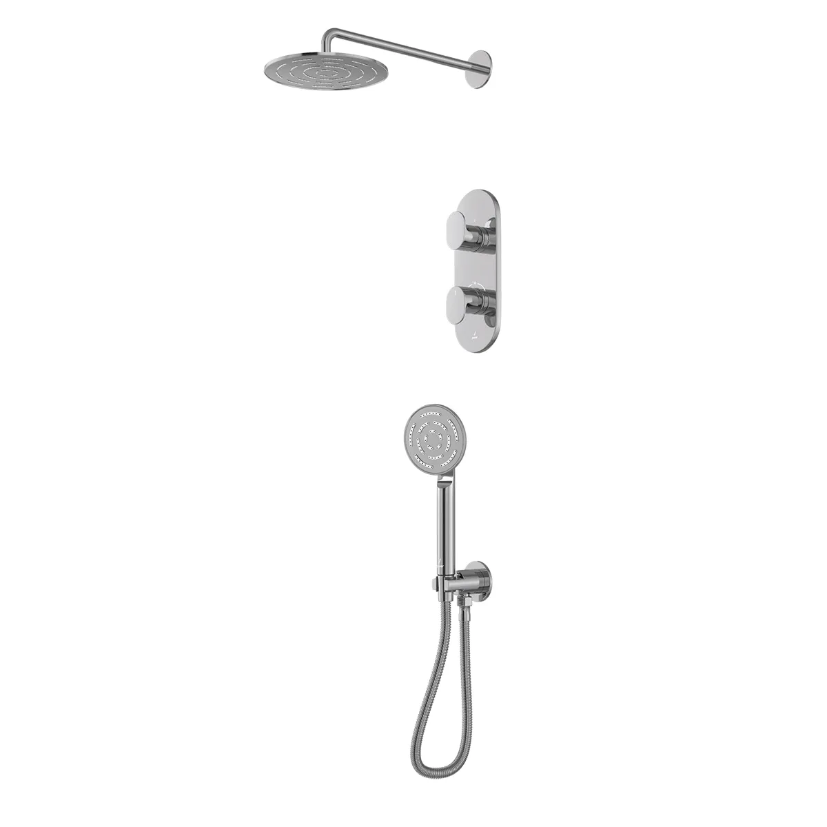 Jaquar Opal Prime Chrome Combo of Aquamax Thermostatic Shower mixer in Chrome