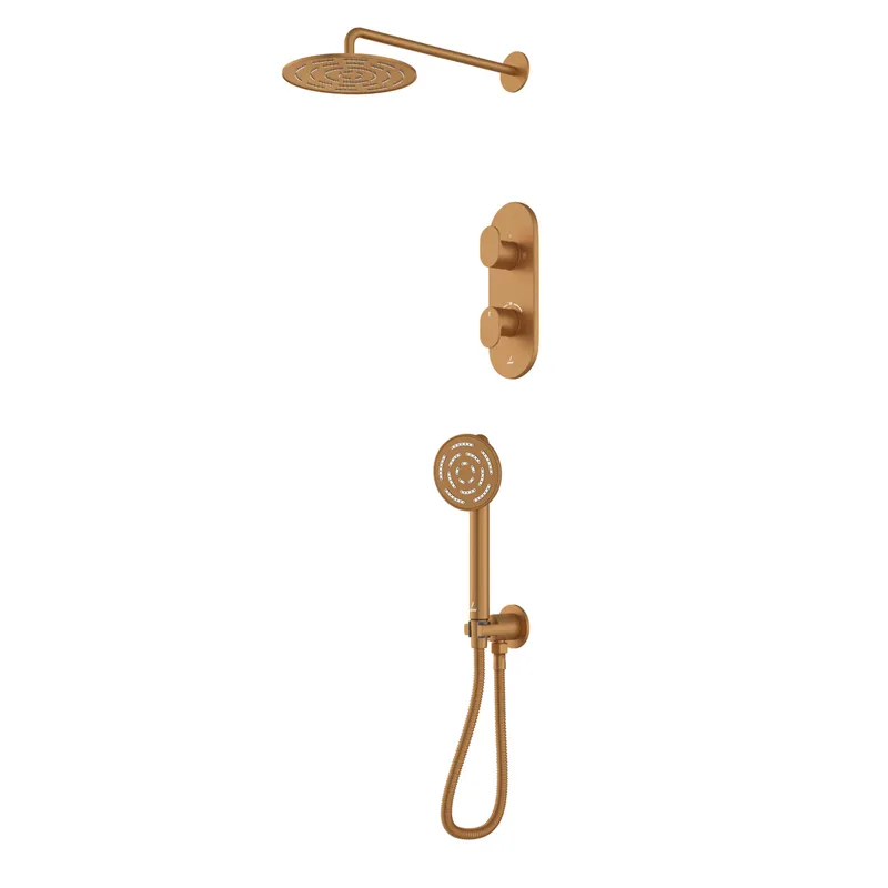 Jaquar Opal Prime Gold Matt PVD Combo of Aquamax Thermostatic Shower mixer in Gold Matt
