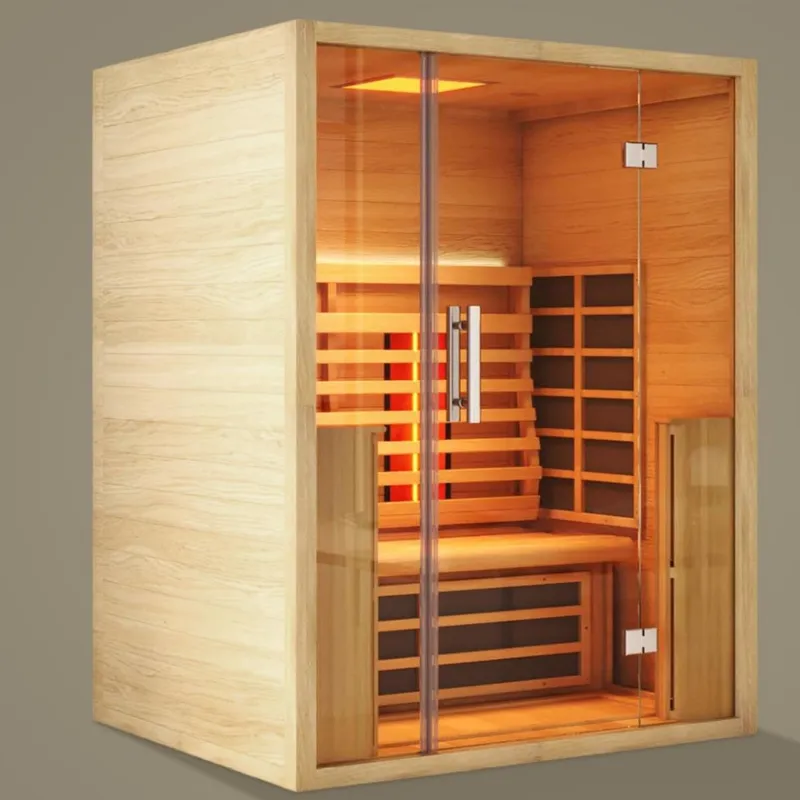 Jaquar Paire Sauna LED CLR LGT Infrared Heater in Hemlock
