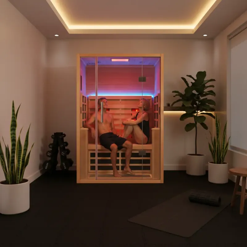 Jaquar Paire Sauna LED CLR LGT Infrared Heater in Hemlock - photograph 7