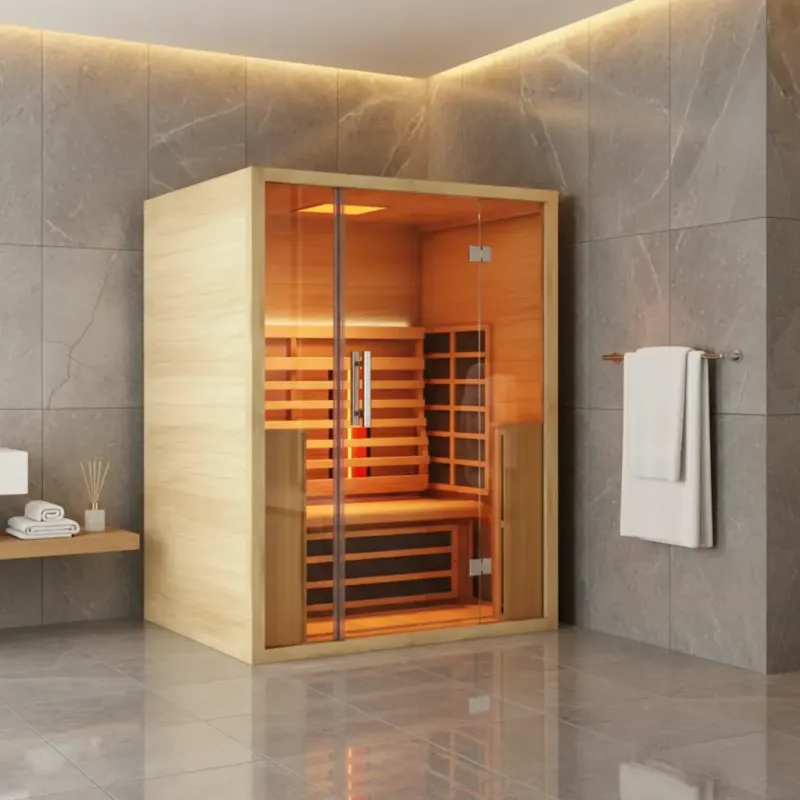 Jaquar Paire Sauna LED CLR LGT Infrared Heater in Hemlock - photograph 3