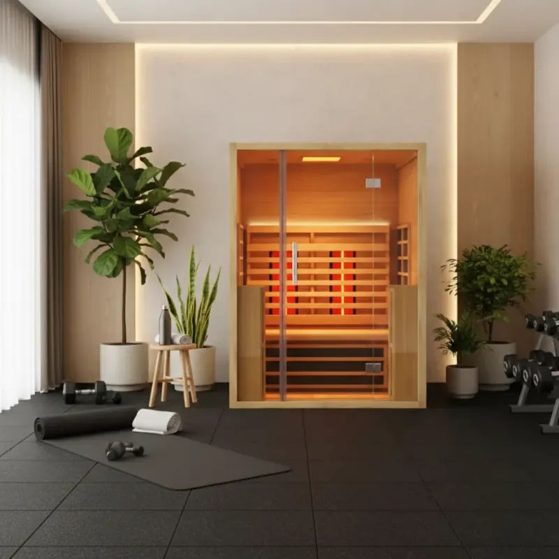 Jaquar Paire Sauna LED CLR LGT Infrared Heater in Hemlock - photograph 4