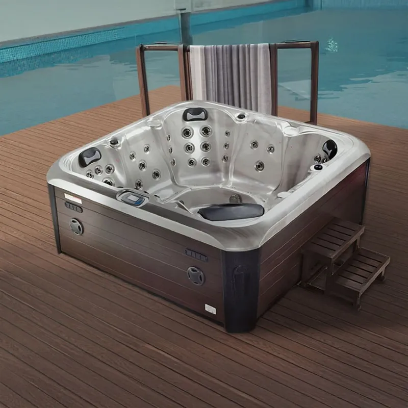 Jaquar Polaris SPA 6 seater, Shell Colour-Pearl Blend With Bluetooth, UV,LED Aromatherapy in Dark Brown