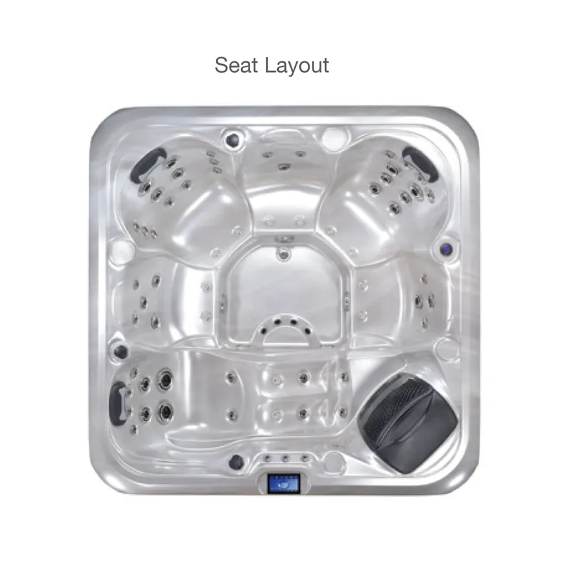 Jaquar Polaris SPA 6 seater, Shell Colour-Pearl Blend With Bluetooth, UV,LED Aromatherapy in Dark Brown - photograph 3