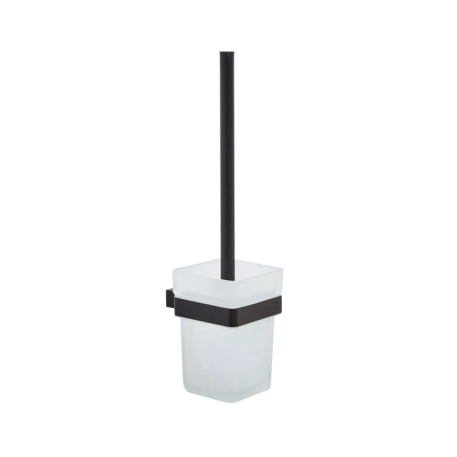 K-Vit Black Matt Premium Toilet Brush Set in Black Matt