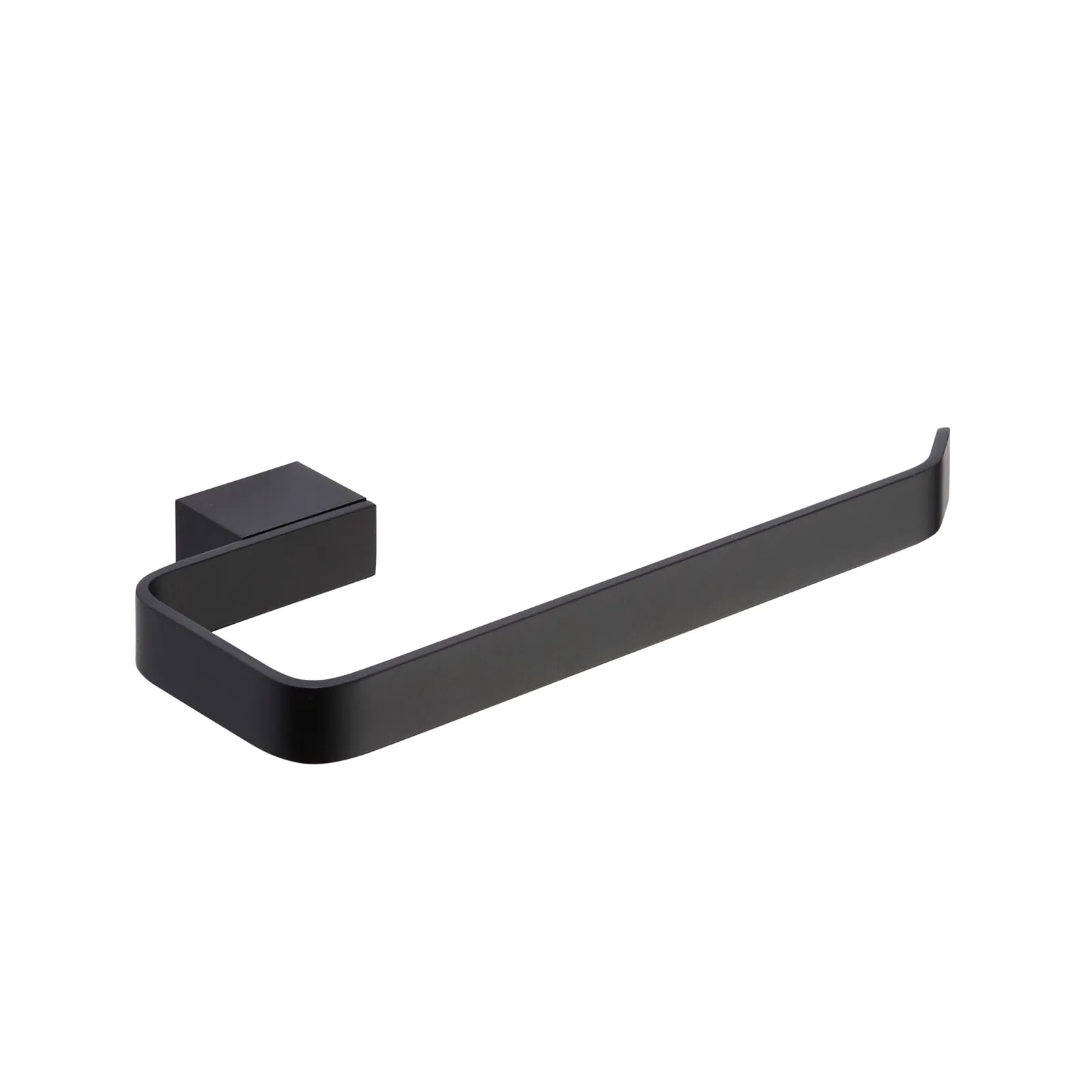 K-Vit Black Matt Premium Towel Ring in Black Matt