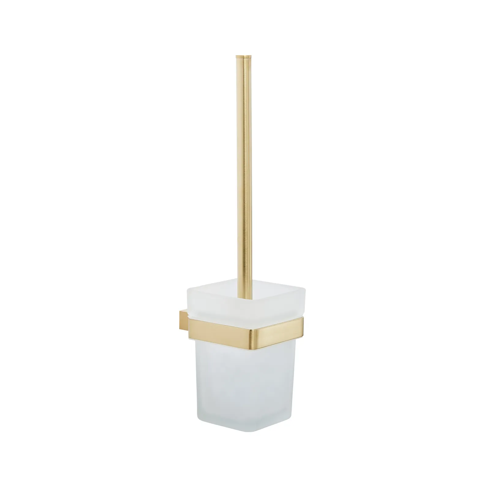 K-Vit Brushed Brass Premium Toilet Brush Set in Brushed Brass