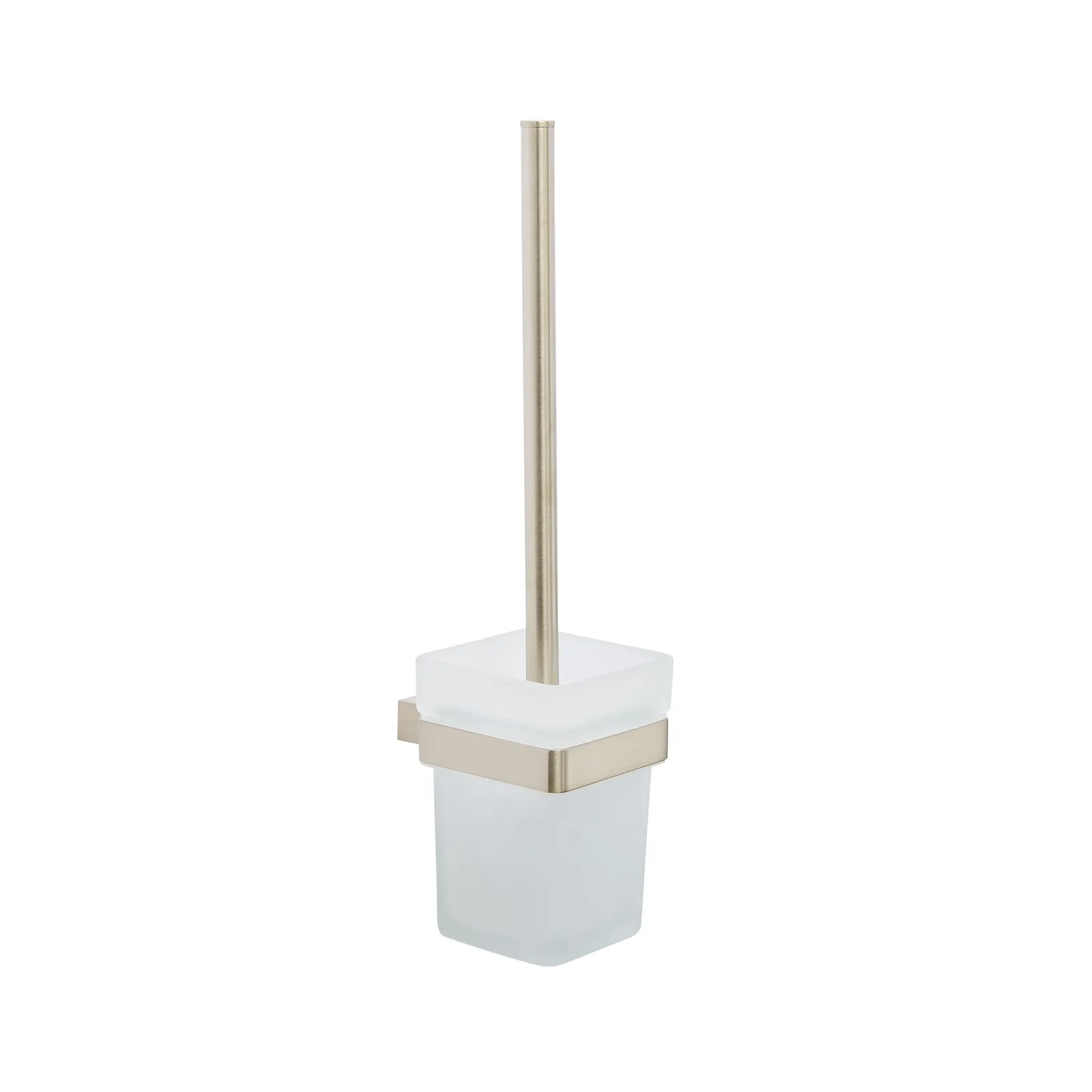 K-Vit Brushed Nickel Premium Toilet Brush Set in Brushed Nickel