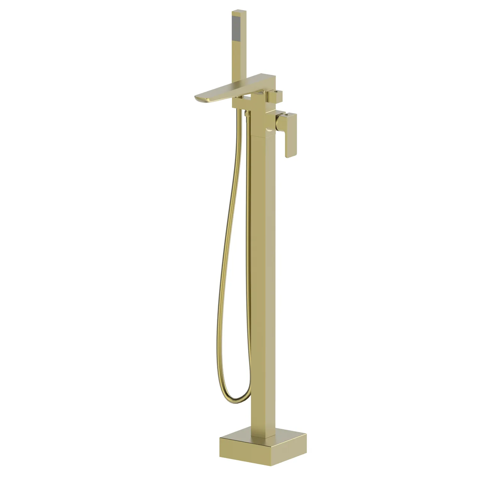 Kolt Brushed Brass Freestanding Bath Shower Mixer Tap in Brushed Brass