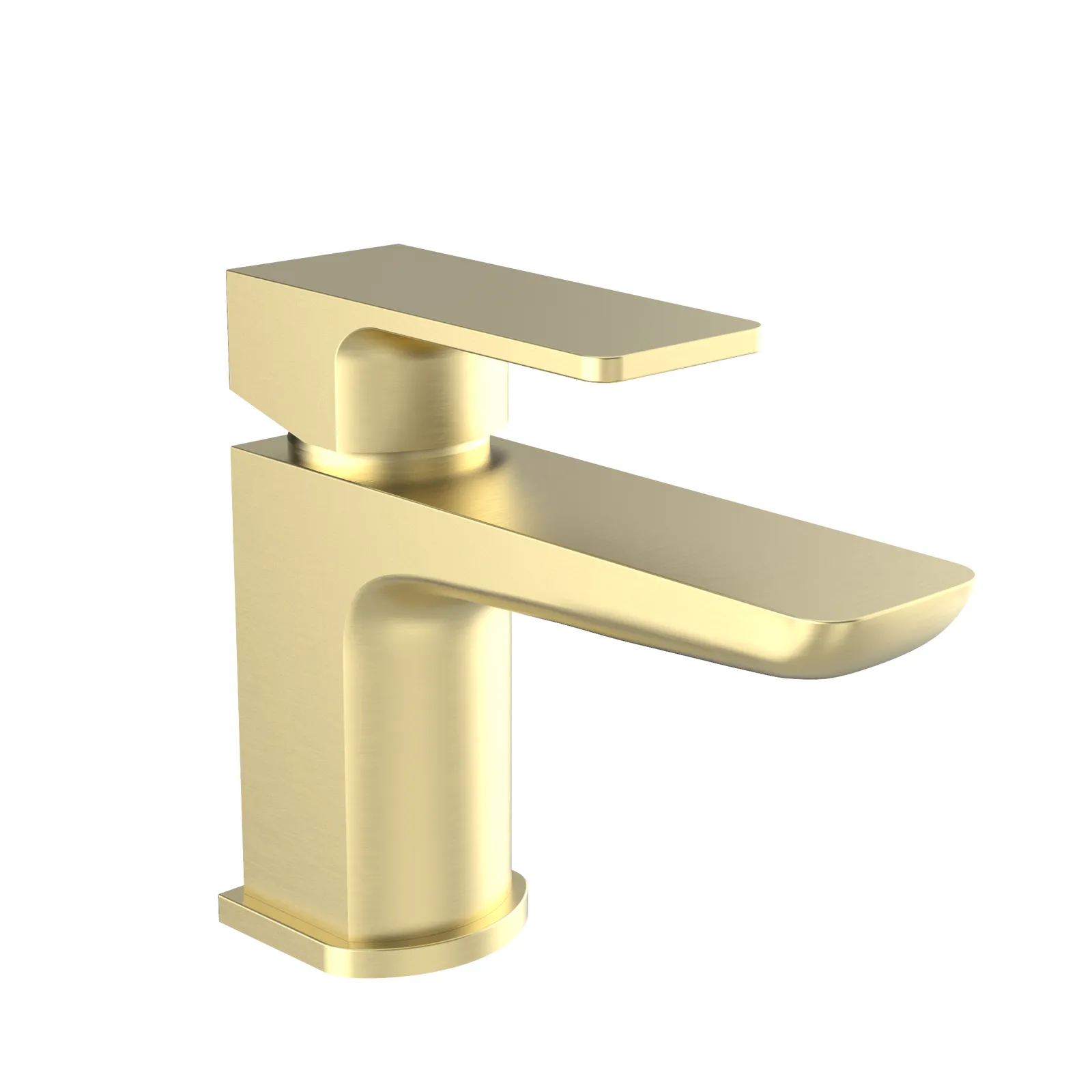 Kolt Brushed Brass Mini Mono Basin Mixer Tap in Brushed Brass