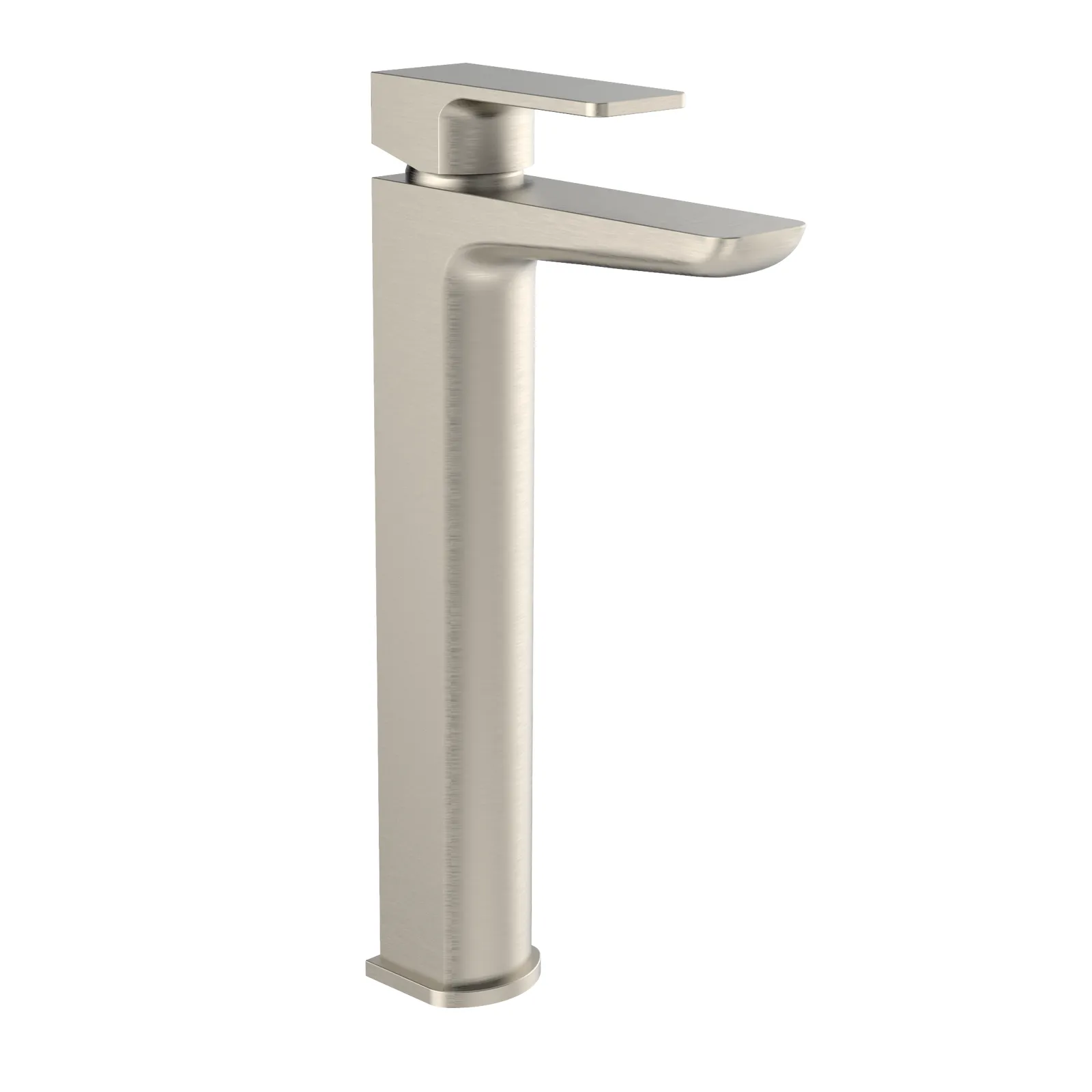 Kolt Brushed Nickel Hi-Rise Mono Basin Mixer Tap in Brushed Nickel