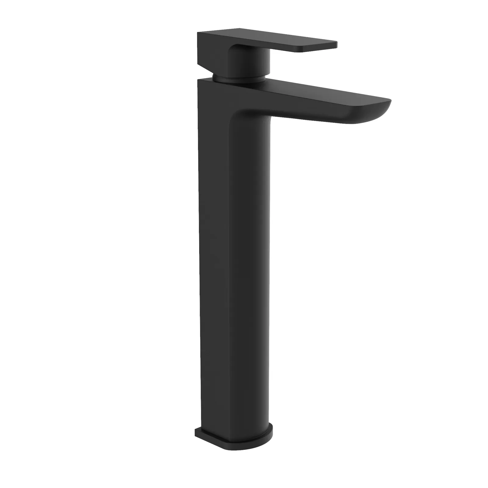 Kolt Matt Black Hi-Rise Mono Basin Mixer Tap in Black