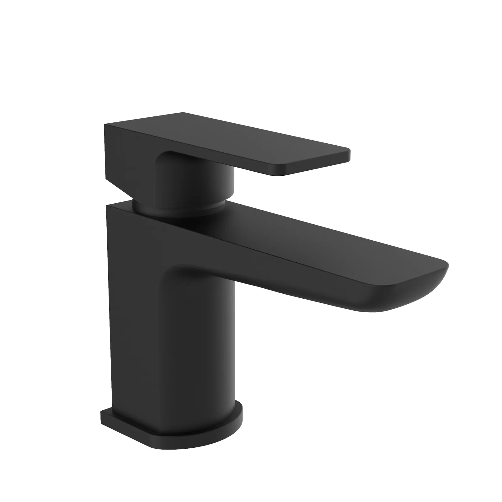 Kolt Matt Black Mini Mono Basin Mixer Tap in Black