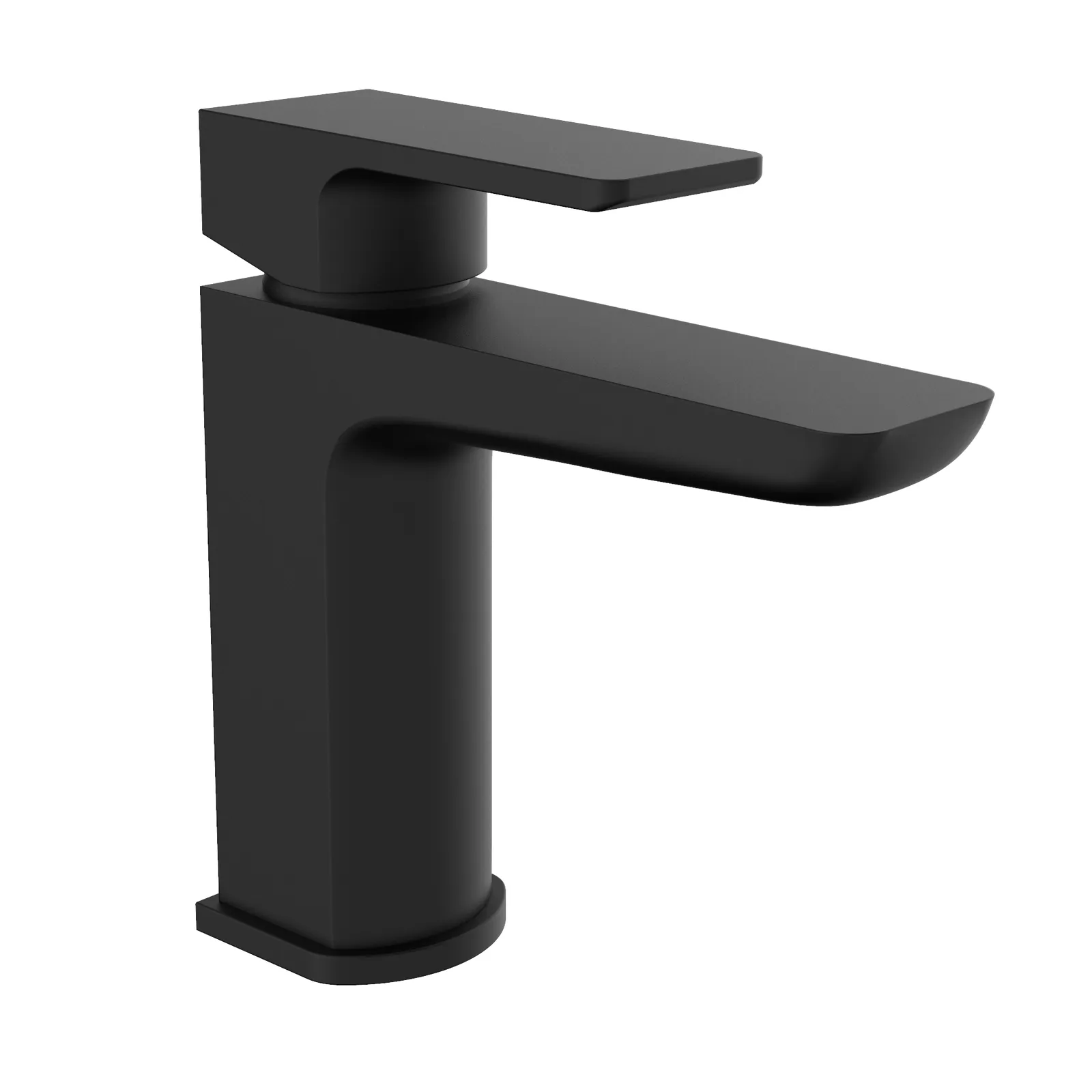 Kolt Matt Black Mono Basin Mixer Tap in Black
