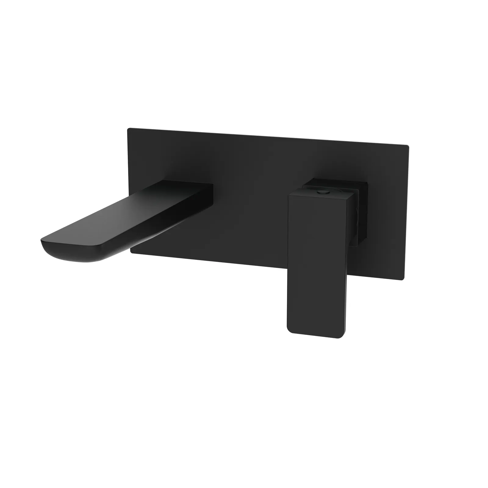 Kolt Matt Black Wall Mounted Basin Mixer Tap in Black