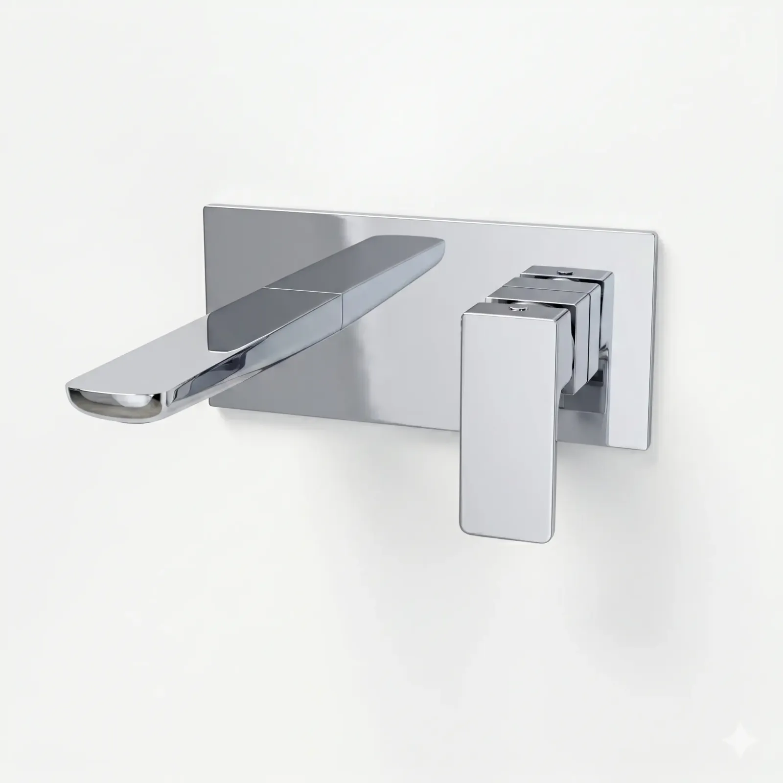 Kolt Chrome Wall Mounted Basin Mixer Tap in Chrome - photograph 2