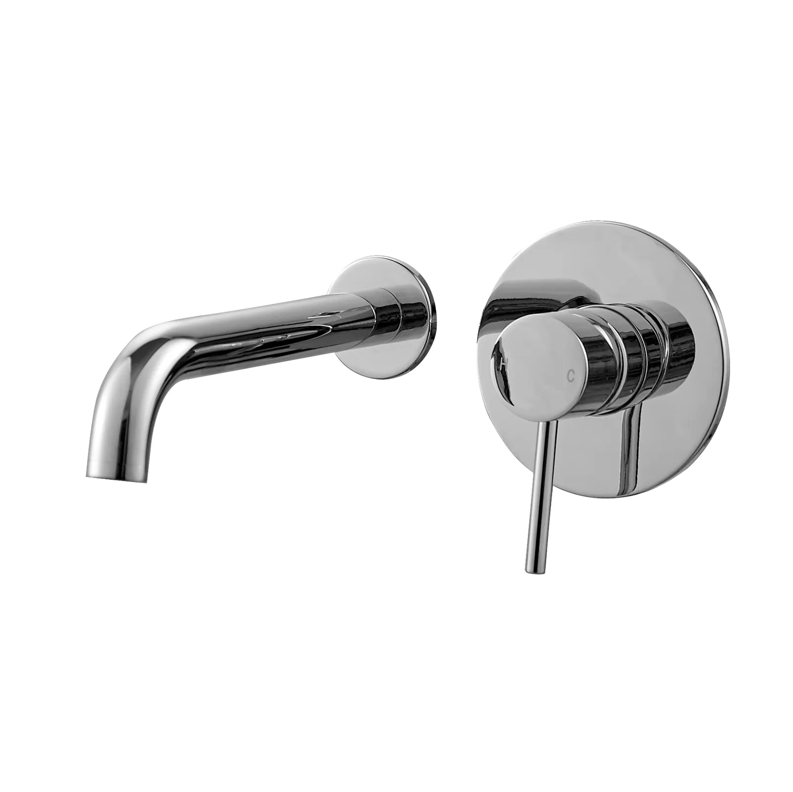 Kore Chrome Wall Mounted Basin Mixer Tap in Chrome
