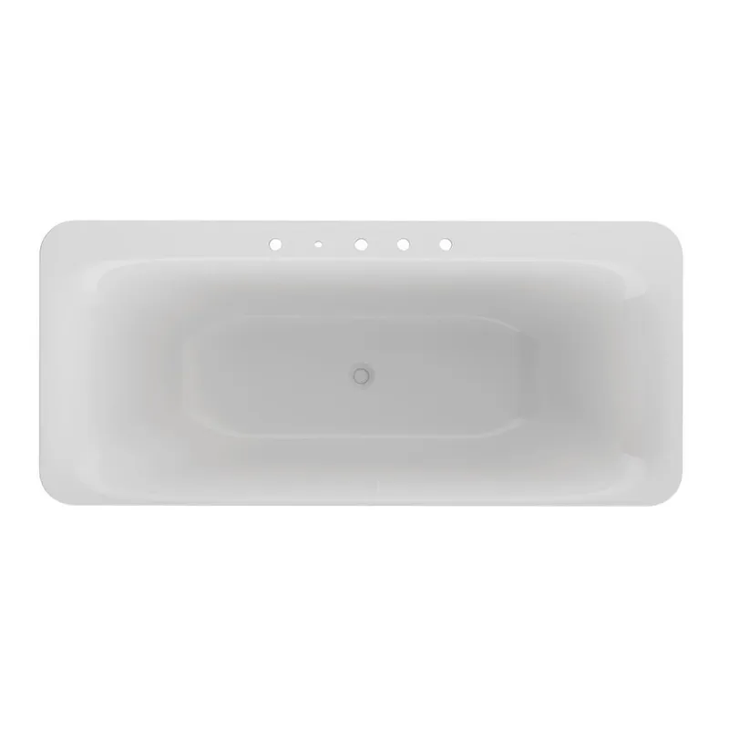 Technical drawing for Laguna White Free Standing Bathtub With Holes For 5 Hole Filler, Built-In Overflow1800X800mm