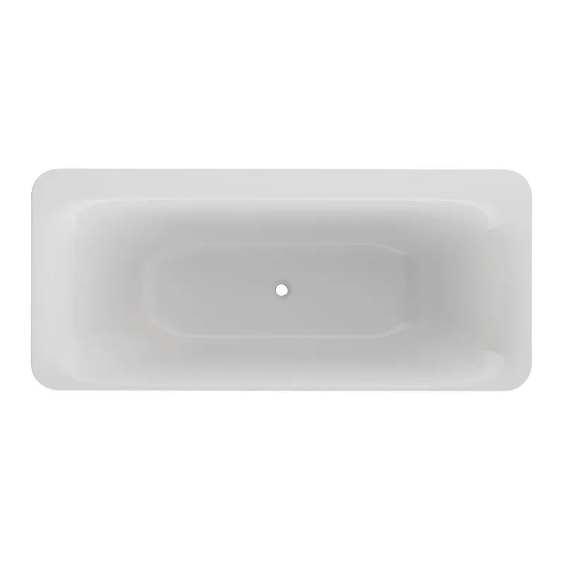 Laguna White Free Standing With Built-In Overflow, Pop-Up Waste 1800X800mm in White Gloss