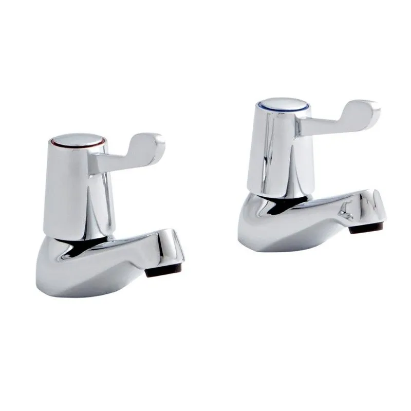Leva Chrome Bath Taps (Pair) in Chrome