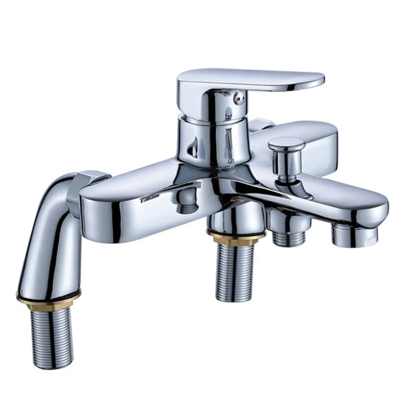 Mabel Single Lever Bath Shower Mixer with Kit Chrome Plated in Chrome