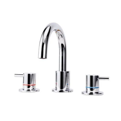 Marino Deck-Mounted 3-Hole Basin Mixer Chrome Plated in Chrome