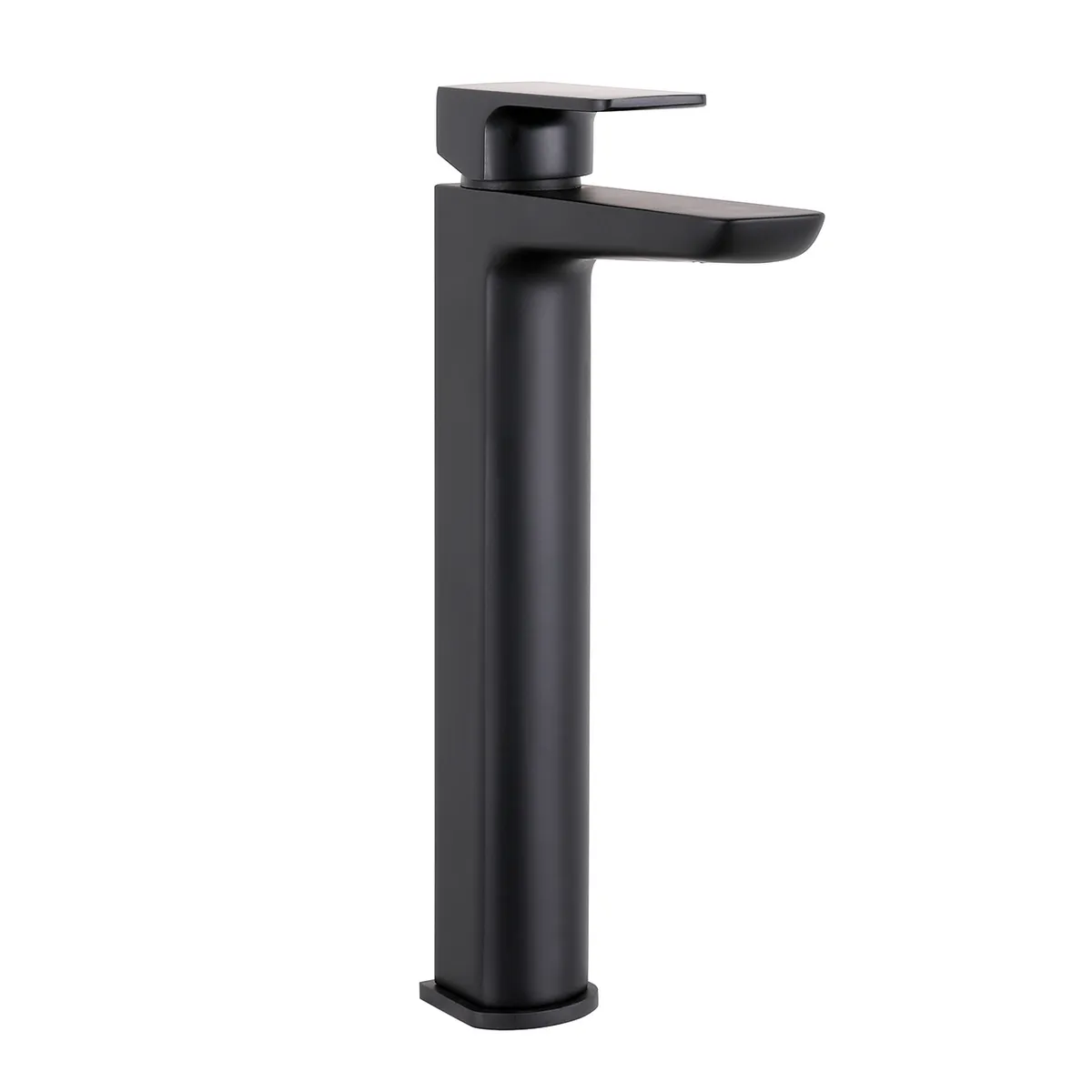 Messina Single Lever Tall Basin Mixer Tap Black Matt in Black Matt