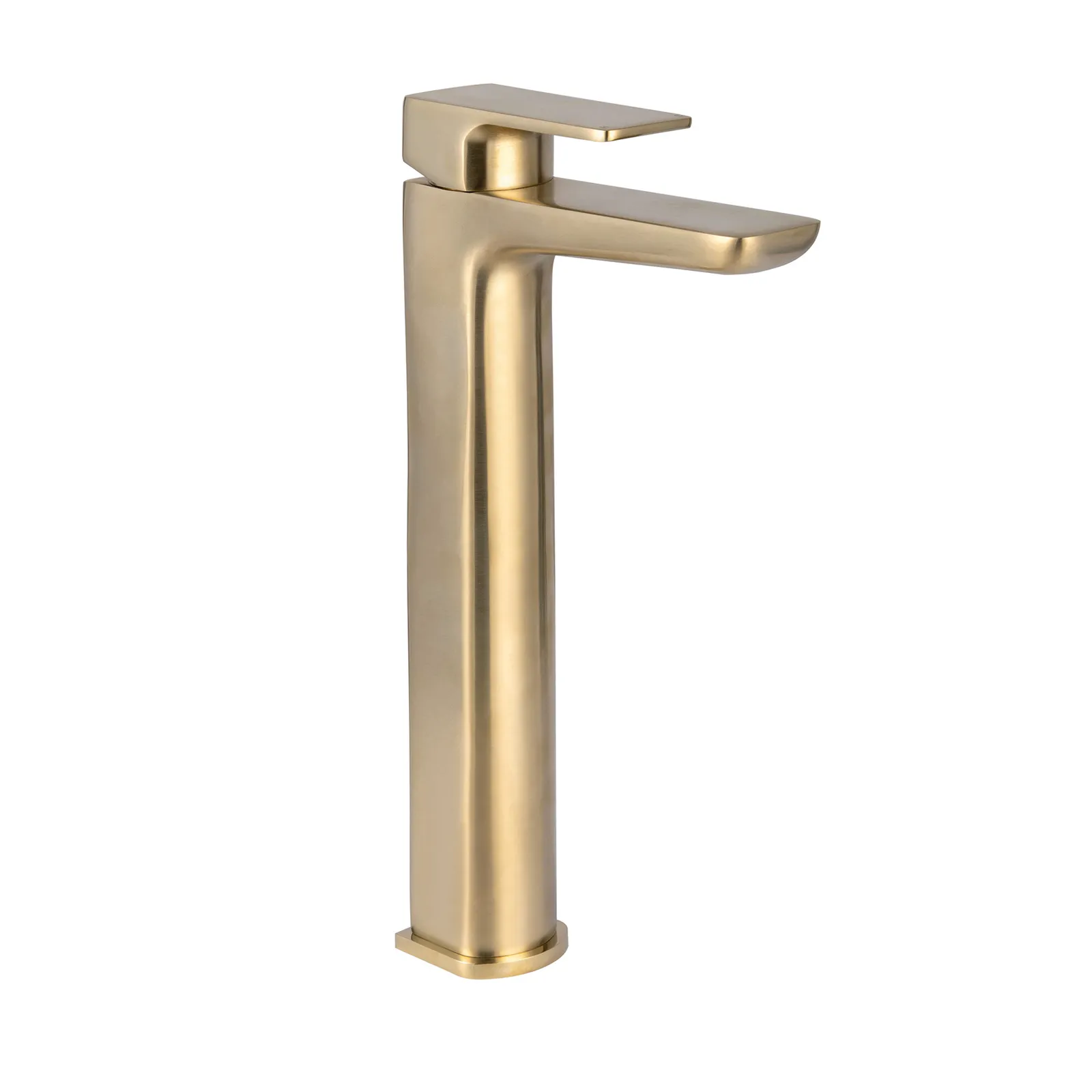 Messina Single Lever Tall Basin Mixer Tap Brushed Gold in Brushed Gold
