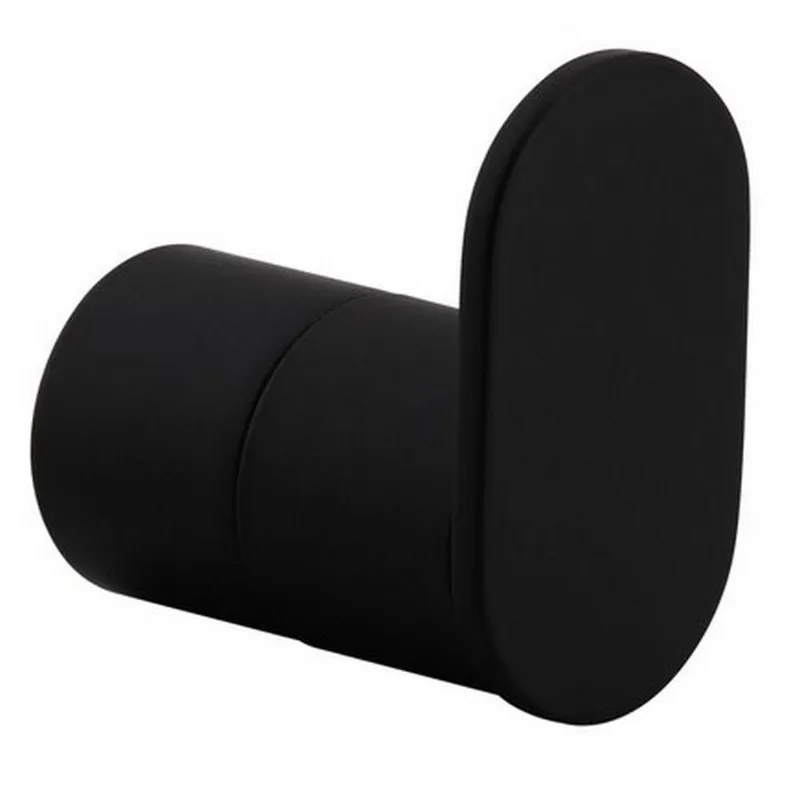 Nero Black Matt Round Robe Hook in Black Matt