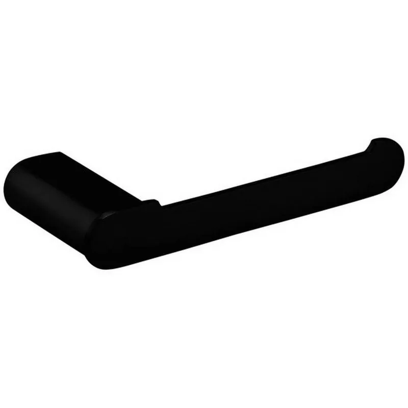 Nero Black Matt Round Toilet Roll Holder in Black Matt